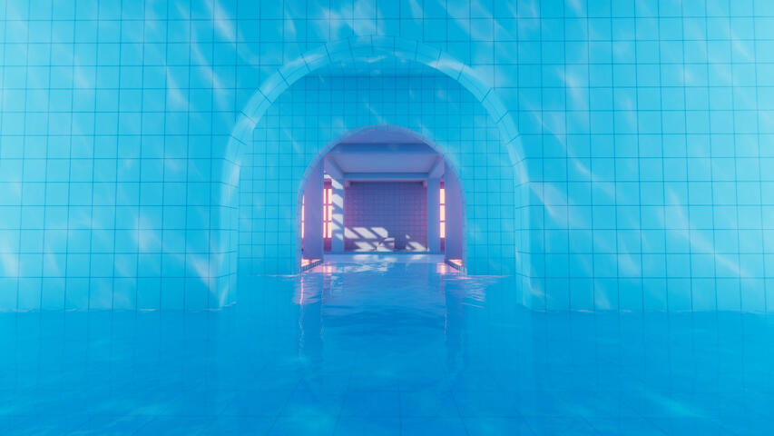 Vaporwave Poolrooms - VRChat
